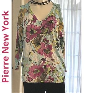 Pierre New York Beaded Stretch Top size 1X